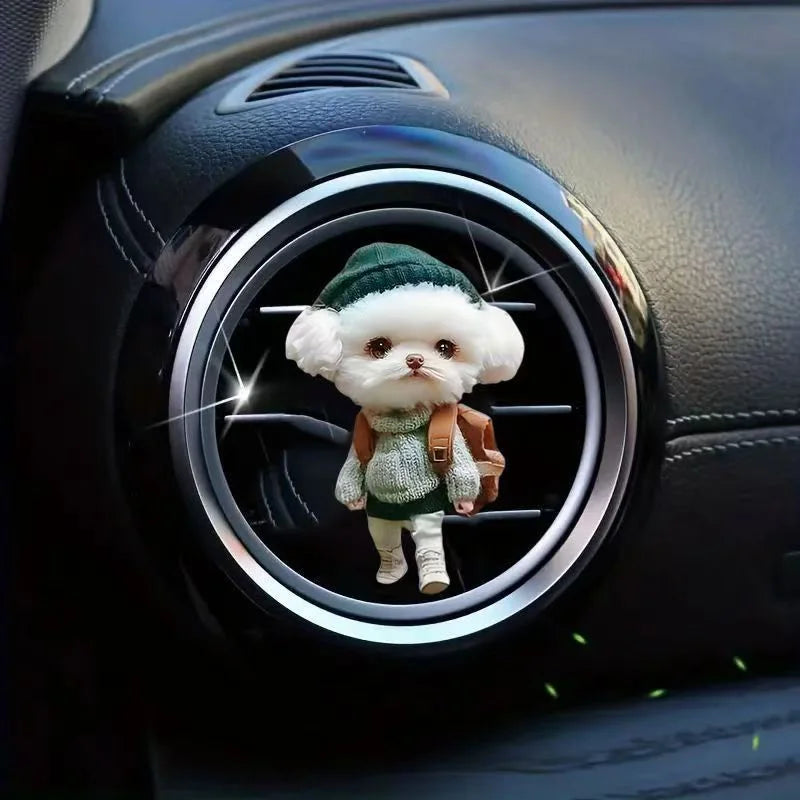 2pcs Cute Cat Acrylic Car Air Freshener - Long Lasting Scent Vent Clip Aromatherapy Decoration - Freshen Your Journey