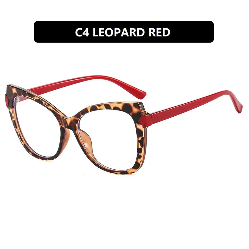Women's Glasses 2024 Trend Cat's Eye Flat Mirror TR90 Anti-blue Light Eyeglasses Frame Simple Glasses Oculos De Grau Feminino